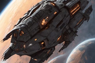 make concept art spaceship or vehicle design