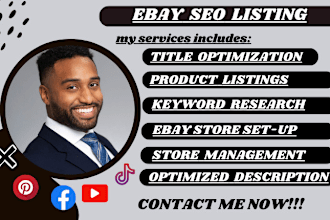 do ebay store setup, ebay lister, ebay product listing, ebay seo listing