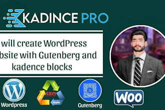 create wordpress website with gutenberg and kadence blocks