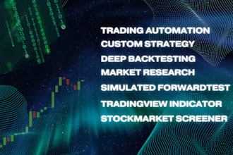 automate trading strategy, develop screener, create indicator, backtest in pytho