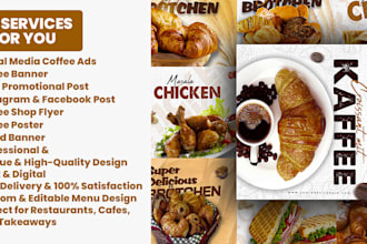 design delicious menus food designs social media posts with fast delivery