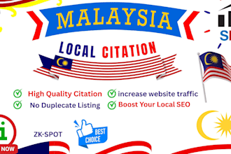 provide malaysia local citations to boost your business