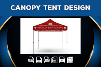 design custom canopy tent, backdrop, roll up banner, table cover, feather flag