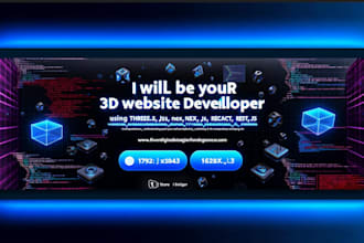 be your 3d website developer by using threejs, nextjs, and reactjs