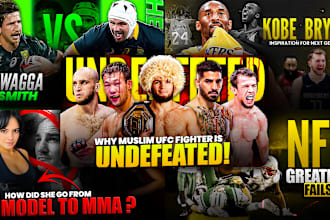 design clickbait professional sports youtube thumbnail