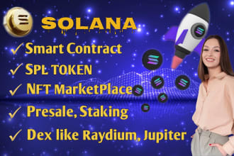 make spl token, token 2022 and dapps like staking,presale,airdrop on solana