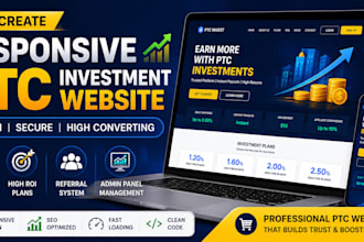 create responsive PTC investment website