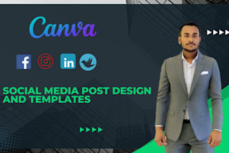social media post design and custom canva templates