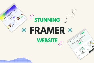 build a modern and responsive framer website or landing page