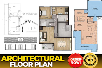 draw 2d floor plan, architectural house plan using autocad, chief architect