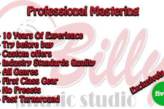 professionally master your song