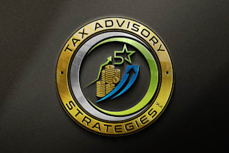 design logo financial, tax, credit repair, accounting, and business card
