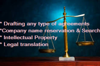 draft agreements and handle the intellectual property matters