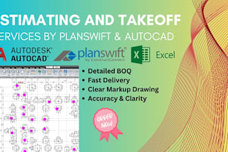 accurate material takeoffs, cost estimations, bluebeam and planswift