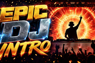 produce an epic dj intro, dj drop or radio jingle