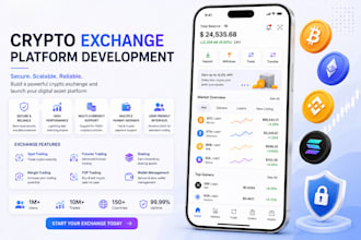 develop crypto exchange website and mobile apps