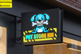design modern pet store pet shop pet care logo