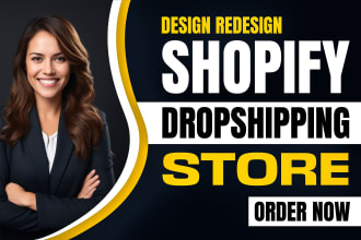 create shopify store or dropshipping ecommerce store, shopify website