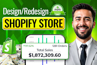 create shopify store or dropshipping ecommerce store, shopify website