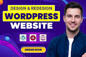 build, design or redesign wordpress website, rebuild wordpress elementor website