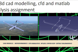 do 3d cad modelling, cfd and matlab analysis assignment