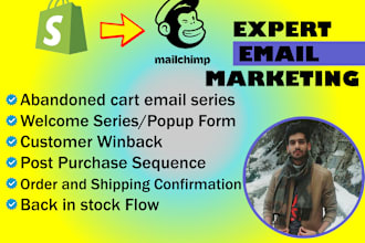 setup mailchimp email flows for shopify email marketing