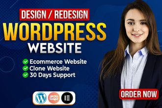 design, redesign, clone or revamp wordpress website, ecommerce website