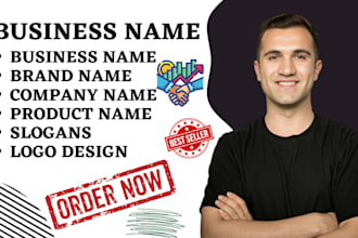 create 10 business name, company name, brand name, slogan, business name