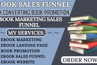 ebook marketing sales funnel, book promotion, ebook website, ebook promotion