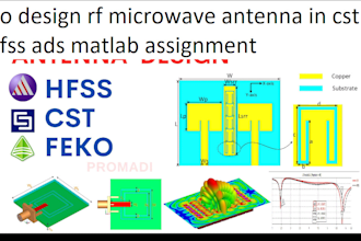 do design rf microwave antenna in cst hfss ads matlab assignment