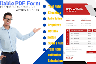 design a professionally fillable PDF form in adobe acrobat