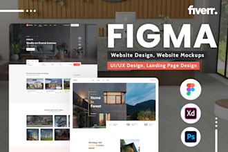 do figma website design, website mockup, figma landing page
