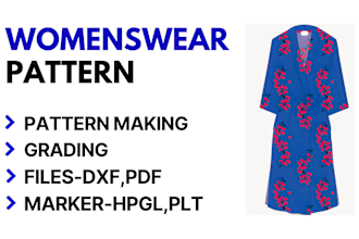 create womenswear dress sewing patterns based on your design