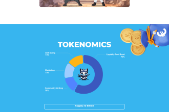 design meme coin website or crypto token website