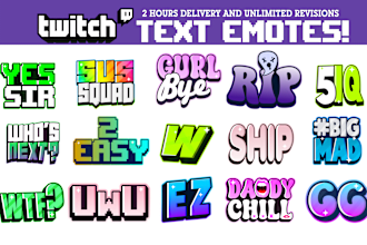 create custom twitch, discord, kick, youtube, text emotes or sub badges