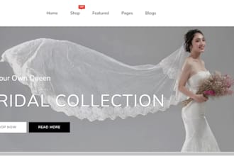 design stunning wedding dress fashion store bridal store clothing shopify store