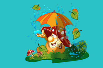 draw creative illustration with unlimited revisions