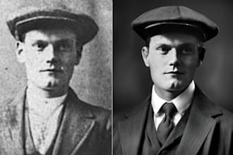 restore old damaged photos, paintings and any images