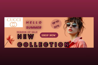 design website banners, website headers, sliders and poster design