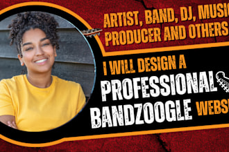 design an professional bandzoogle website and store