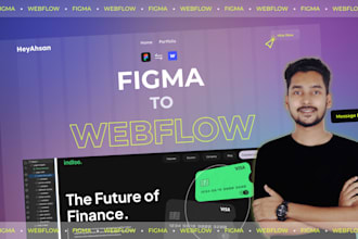 design webflow website figma to webflow as webflow developer