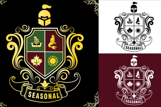 design royal coat of arms heraldic emblem family crest logo