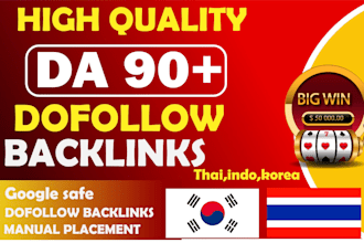 provide high authority da 90 plus contextual SEO dofollow backlinks