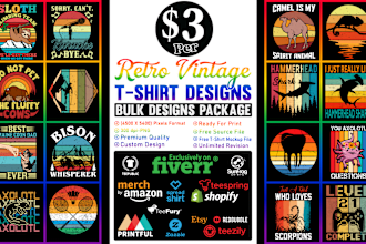 do custom beach sunset retro vintage bulk t shirt designs