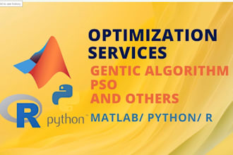 do genetic algorithm and pso with python, r, matlab assignment