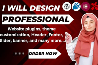setup website plugin, theme customization, header, slider, or banner