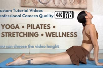 film a tutorial on yoga, pilates, or stretching with camera