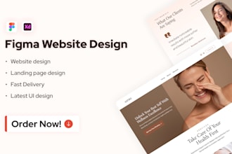 do figma website design, landing page and website ui ux design