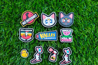 create custom pvc patches, embroidery patches and shipped