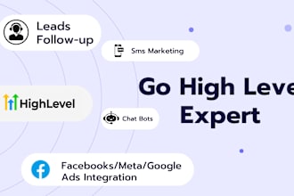 get your go high level setup with bots, funnels and websites